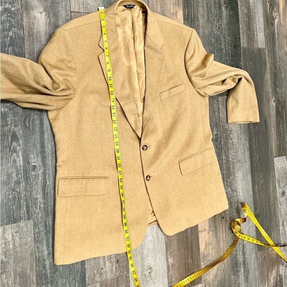 Stafford Options Blazer Jacket Beige Camel Hair Wool blend Men's 48R 2 Button - Picture 10 of 13